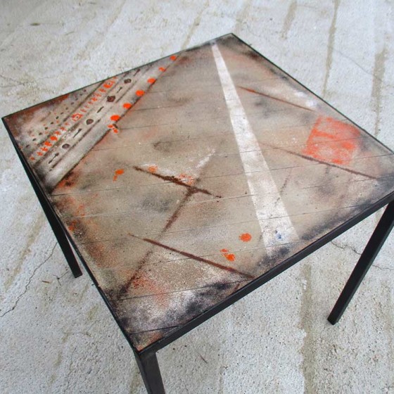 Tavolo Cemento 70×70 (orange)